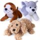 Madzee Cute Stuffed Animals for Girls and Boys, Plush and Cuddly Puppy Dog Toys for Kids with Husky, Labradoodle, and Bulldog